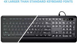 Full Size USB Backlit Keyboard, Black