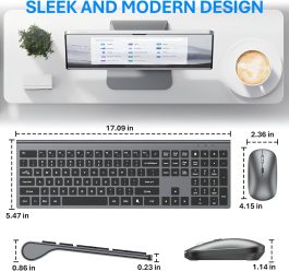 Full Size Wireless Keyboard Mouse Combo