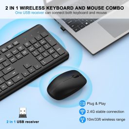 Full Size Silent Wireless Combo, Long Battery